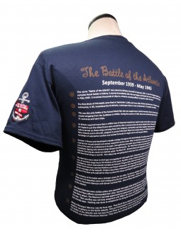 Battle of the Atlantic Embroidered Cotton T-Shirt Commemorating WW2 Battles