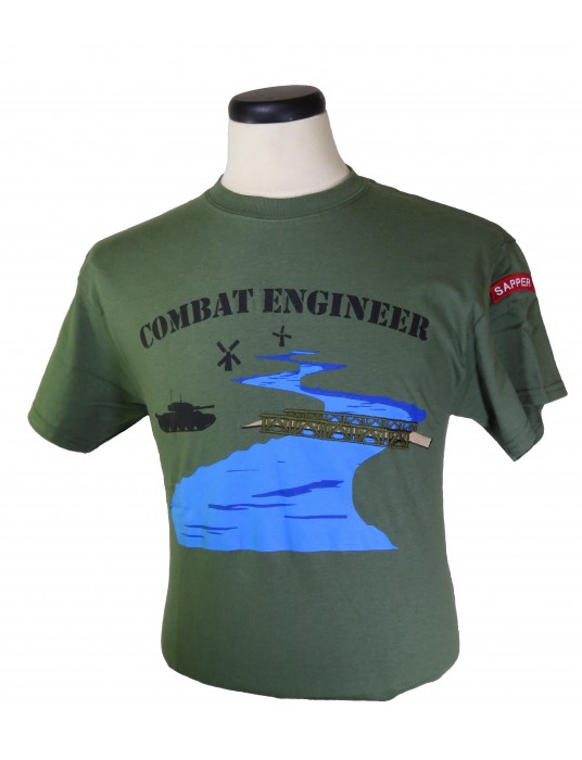 Embroidered Shirt: Shop For A Combat Engineer Cotton T-Shirt!