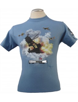 Commemorative T-Shirt With Embroidered Pearl Harbor Memorial