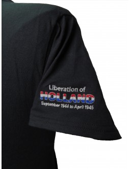 Embroidered Shirt: Liberation Of Holland Unisex Black Shirts!