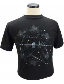 Air Force T-Shirt The B-25 Mitchell Bomber With Tail Gunner  T-shirts