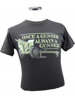 Army T-Shirt Once A Gunner: 105 Howitzer Gunners WW2 Design